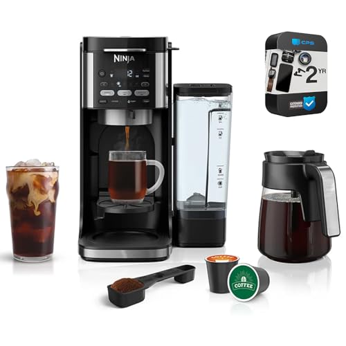 Ninja CFP101 DualBrew Hot & Iced Coffee Maker, Black - (Renewed) Bundle with 2 Year Enhanced Protection Pack - My Kitchen Products