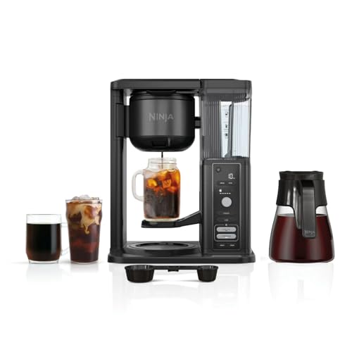 Ninja CM371 Hot & Iced XL Coffee Maker with Rapid Cold Brew, 4 Brew Styles, 8 Sizes Small Cup to Travel Mug, Single-Serve and 12-Cup Carafe, Permanent Filter, Removable Reservoir, Black (Renewed) - My Kitchen Products