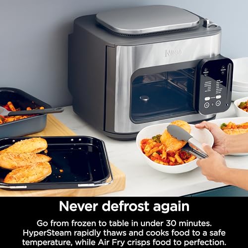 Ninja Combi All-in-One Multicooker, Oven, & Air Fryer, Complete Meals in 15 Mins, 14-in-1 Functions, Combi Cooker + Air Fry, Bake, Roast, Slow Cook and More, 3 Accessories, Stainless Steel, SFP701 - My Kitchen Products
