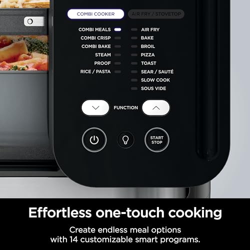 Ninja Combi All-in-One Multicooker, Oven, & Air Fryer, Complete Meals in 15 Mins, 14-in-1 Functions, Combi Cooker + Air Fry, Bake, Roast, Slow Cook and More, 3 Accessories, Stainless Steel, SFP701 - My Kitchen Products