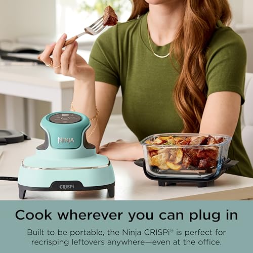Ninja Crispi 4-in-1 Glass Air Fryer | 450°F | Non-Toxic | 4QT & 6-Cup Glass Containers w/Lids | Microwave, Freezer, Dishwasher Safe | Max Crisp, Air Fry, Bake, Recrisp | Mint | FN101MT - My Kitchen Products