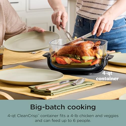 Ninja Crispi 4-in-1 Glass Air Fryer | 450°F | Non-Toxic | 4QT & 6-Cup Glass Containers w/Lids | Microwave, Freezer, Dishwasher Safe | Max Crisp, Air Fry, Bake, Recrisp | Mint | FN101MT - My Kitchen Products