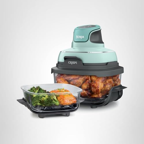 Ninja Crispi 4-in-1 Glass Air Fryer | 450°F | Non-Toxic | 4QT & 6-Cup Glass Containers w/Lids | Microwave, Freezer, Dishwasher Safe | Max Crisp, Air Fry, Bake, Recrisp | Mint | FN101MT - My Kitchen Products