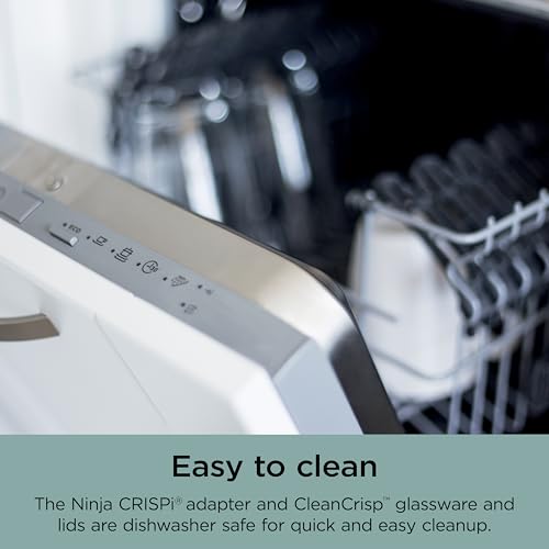 Ninja Crispi 4-in-1 Glass Air Fryer | 450°F | Non-Toxic | 4QT & 6-Cup Glass Containers w/Lids | Microwave, Freezer, Dishwasher Safe | Max Crisp, Air Fry, Bake, Recrisp | Mint | FN101MT - My Kitchen Products