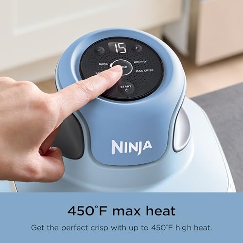 Ninja Crispi 4-in-1 Glass Air Fryer | 450°F | Non-Toxic | 4QT & 6-Cup Glass Containers w/Lids | Microwave, Freezer, Dishwasher Safe | Max Crisp, Air Fry, Bake, Recrisp | Periwinkle | FN101PL - My Kitchen Products