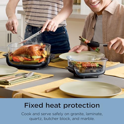 Ninja Crispi 4-in-1 Glass Air Fryer | 450°F | Non-Toxic | 4QT & 6-Cup Glass Containers w/Lids | Microwave, Freezer, Dishwasher Safe | Max Crisp, Air Fry, Bake, Recrisp | Periwinkle | FN101PL - My Kitchen Products