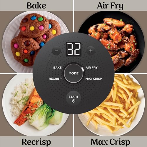 Ninja Crispi 4 in 1 Glass Air Fryer, 450°F, Non Toxic, 4QT and 6 Cup Containers with Lids, Dishwasher Safe, Stone, 1 Count, FN101ST - My Kitchen Products