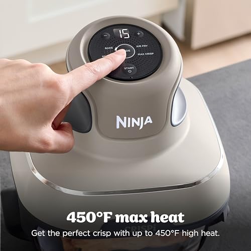Ninja Crispi 4 in 1 Glass Air Fryer, 450°F, Non Toxic, 4QT and 6 Cup Containers with Lids, Dishwasher Safe, Stone, 1 Count, FN101ST - My Kitchen Products