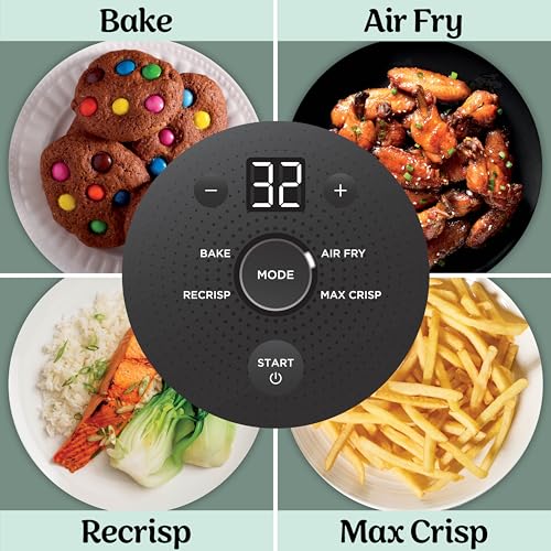 Ninja Crispi 4-in-1 Glass Air Fryer | With Non-Toxic 4QT & 6-Cup Glass Containers & Lids | Microwave, Freezer, Dishwasher Safe | 450°F Max Temp |1500 Watt | Green | FN101SG - My Kitchen Products