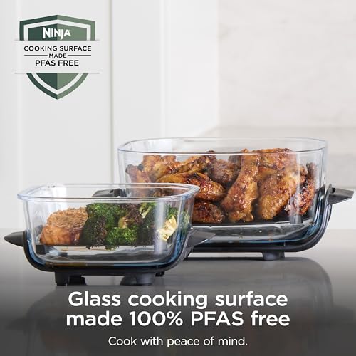 Ninja Crispi 5-in-1 Glass Air Fryer | With Nontoxic 2.5 QT, 4QT, 6-Cup Containers & Lids | Microwave, Freezer & Dishwasher Safe | 450°F Max Temp | Green | FN103BF - My Kitchen Products