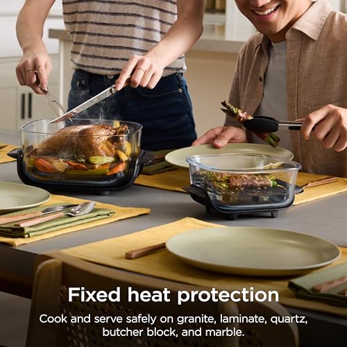 Ninja Crispi 5-in-1 Glass Air Fryer | With Nontoxic 2.5 QT, 4QT, 6-Cup Containers & Lids | Microwave, Freezer & Dishwasher Safe | 450°F Max Temp | Green | FN103BF - My Kitchen Products