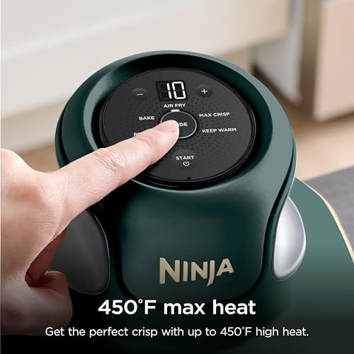 Ninja Crispi 5-in-1 Glass Air Fryer | With Nontoxic 2.5 QT, 4QT, 6-Cup Containers & Lids | Microwave, Freezer & Dishwasher Safe | 450°F Max Temp | Green | FN103BF - My Kitchen Products