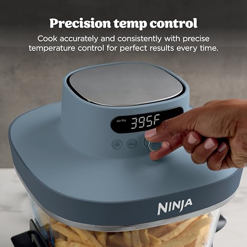 Ninja Crispi Pro 6-in-1 Glass Air Fryer | With Nontoxic, 6qt & 2.5qt Containers & Lids | Microwave, Freezer, Dishwasher Safe | 450°F Max Temp | 1800 Watt | Cyberspace | AS101CY - My Kitchen Products