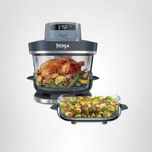 Ninja Crispi Pro 6-in-1 Glass Air Fryer | With Nontoxic, 6qt & 2.5qt Containers & Lids | Microwave, Freezer, Dishwasher Safe | 450°F Max Temp | 1800 Watt | Cyberspace | AS101CY - My Kitchen Products