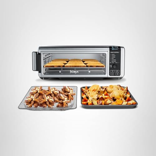 Ninja Digital Air Fryer & Toaster Oven | 8-in-1 Functionality | Flip-Up Design | XL Capacity | Air Fry Basket, Sheet Pan, Wire Rack & Crumb Tray | 1800 Watt | Silver | SP101 - My Kitchen Products
