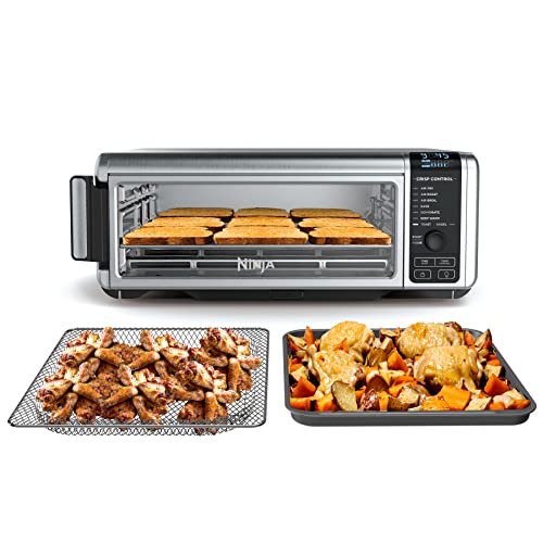 Ninja Digital Air Fryer & Toaster Oven | 8-in-1 Functionality | Flip-Up Design | XL Capacity | Air Fry Basket, Sheet Pan, Wire Rack & Crumb Tray | 1800 Watt | Silver | SP101 - My Kitchen Products