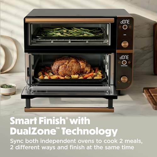 Ninja Double Oven Pro Smart XL Countertop Oven & Air Fryer | 30.2 Qt Capacity |12-in-1 Versatility with Smart Finish & DualZone Tech to Cook 2 Meals at Once | Fit up to 4.5lb Chicken | Onyx | DCT801BK - My Kitchen Products