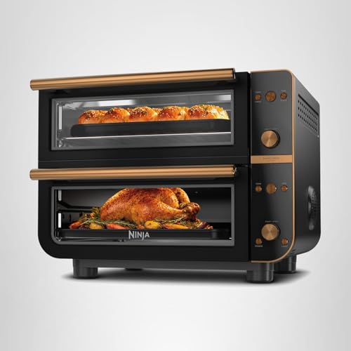 Ninja Double Oven Pro Smart XL Countertop Oven & Air Fryer | 30.2 Qt Capacity |12-in-1 Versatility with Smart Finish & DualZone Tech to Cook 2 Meals at Once | Fit up to 4.5lb Chicken | Onyx | DCT801BK - My Kitchen Products