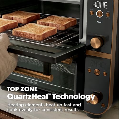 Ninja Double Oven Pro Smart XL Countertop Oven & Air Fryer | 30.2 Qt Capacity |12-in-1 Versatility with Smart Finish & DualZone Tech to Cook 2 Meals at Once | Fit up to 4.5lb Chicken | Onyx | DCT801BK - My Kitchen Products