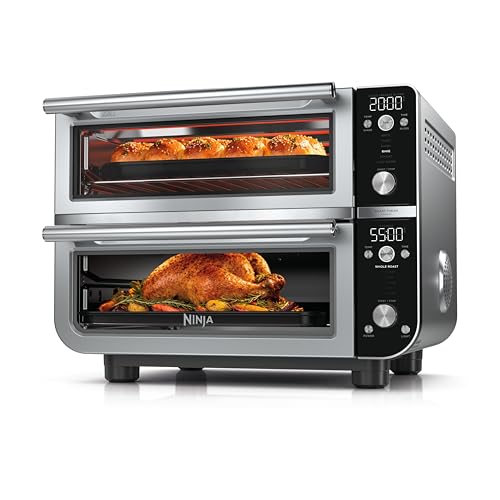 Ninja Double Oven Pro Smart XL Countertop Oven & Air Fryer | 30.2 Qt Capacity | 12-in-1 with Smart Finish & DualZone Tech to Cook 2 Meals at Once | Fits up to 4.5lb Chicken | Stainless Steel | DCT801 - My Kitchen Products