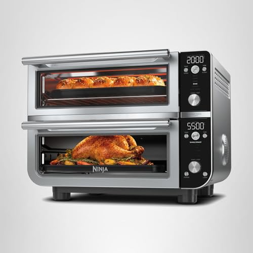 Ninja Double Oven Pro Smart XL Countertop Oven & Air Fryer | 30.2 Qt Capacity | 12-in-1 with Smart Finish & DualZone Tech to Cook 2 Meals at Once | Fits up to 4.5lb Chicken | Stainless Steel | DCT801 - My Kitchen Products