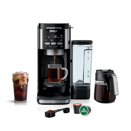 Ninja Drip Coffee Maker | DualBrew™ Pro Hot & Iced Coffee Machine, Single Serve to Carafe | Brew with Pods & Grounds, Compatible with K Cups | 3 Brew Styles, 60oz Removable Reservoir | Black, CFP101 - My Kitchen Products