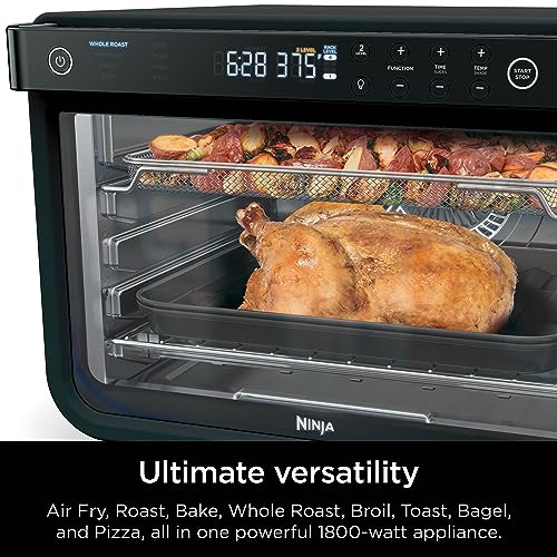 Ninja DT202BK Foodi 8-in-1 XL Pro Air Fry Oven, Large Countertop Convection and Digital Toaster Oven, 1800 Watts, Black, 12 in. - My Kitchen Products