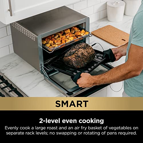 Ninja DT251 Foodi 10-in-1 Smart XL Air Fry Oven, Bake, Broil, Toast, Roast, Digital Toaster, Thermometer, True Surround Convection up to 450°F, includes 6 trays & Recipe Guide, Silver - My Kitchen Products