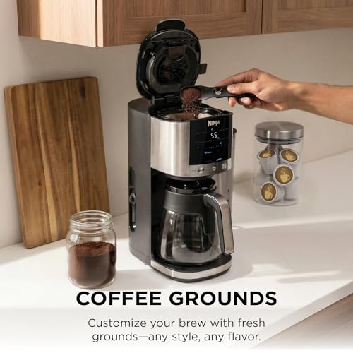 Ninja DualBrew Coffee Maker | Brew Coffee Grounds & Pods | Brew Classic, Rich, Over Ice, & Cold Brew | Brew Single-Serve Cup to Full 12-Cup Carafe | Stainless Steel | GP161 - My Kitchen Products