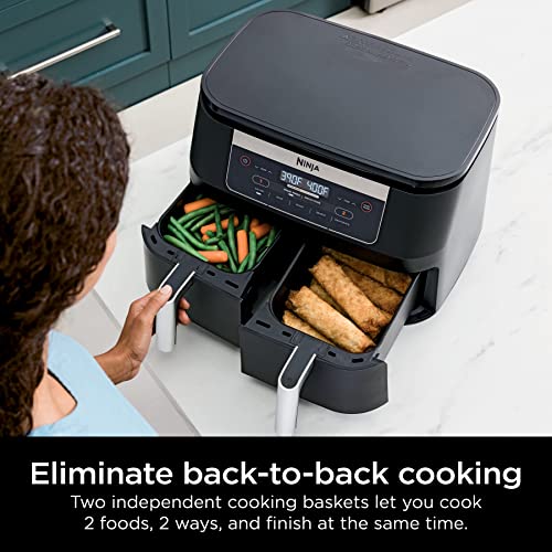 Ninja DZ090 6-Quart Dual-Zone 2-Basket Air Fryer - Roast, Bake, Dehydrate (Renewed) - My Kitchen Products