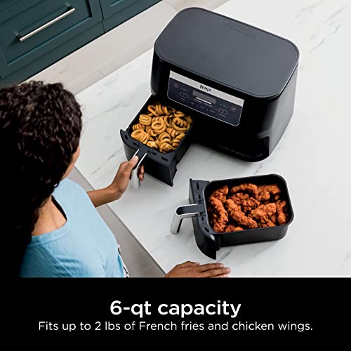 Ninja DZ090 6-Quart Dual-Zone 2-Basket Air Fryer - Roast, Bake, Dehydrate (Renewed) - My Kitchen Products