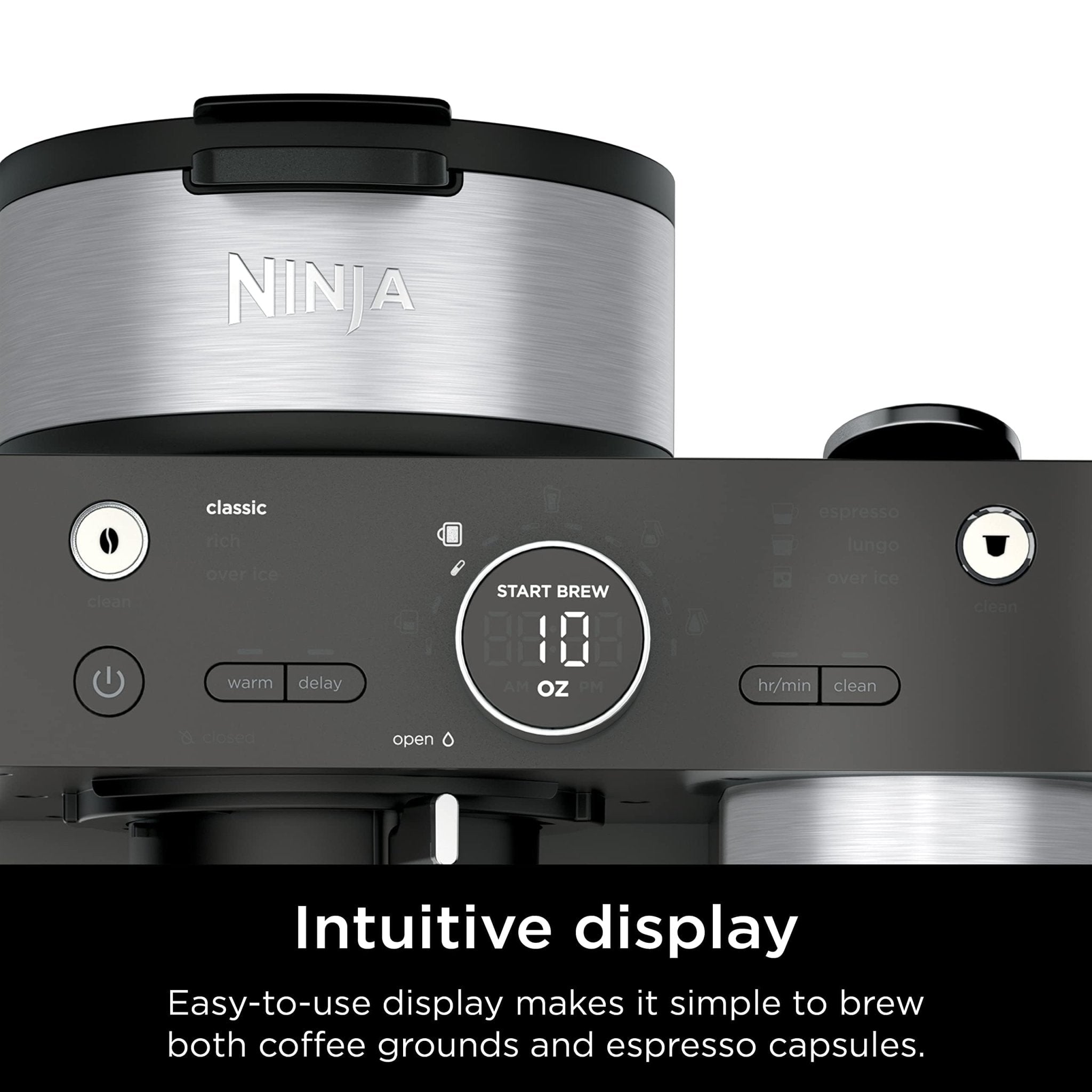 Ninja Espresso & Coffee Maker & Barista System, 3 Espresso Brew Styles, Single-Serve Coffee & Nespresso Capsule Compatible, Built-in Frother, Espresso, Cappuccino & Latte Maker, Black, CFN601 - My Kitchen Products