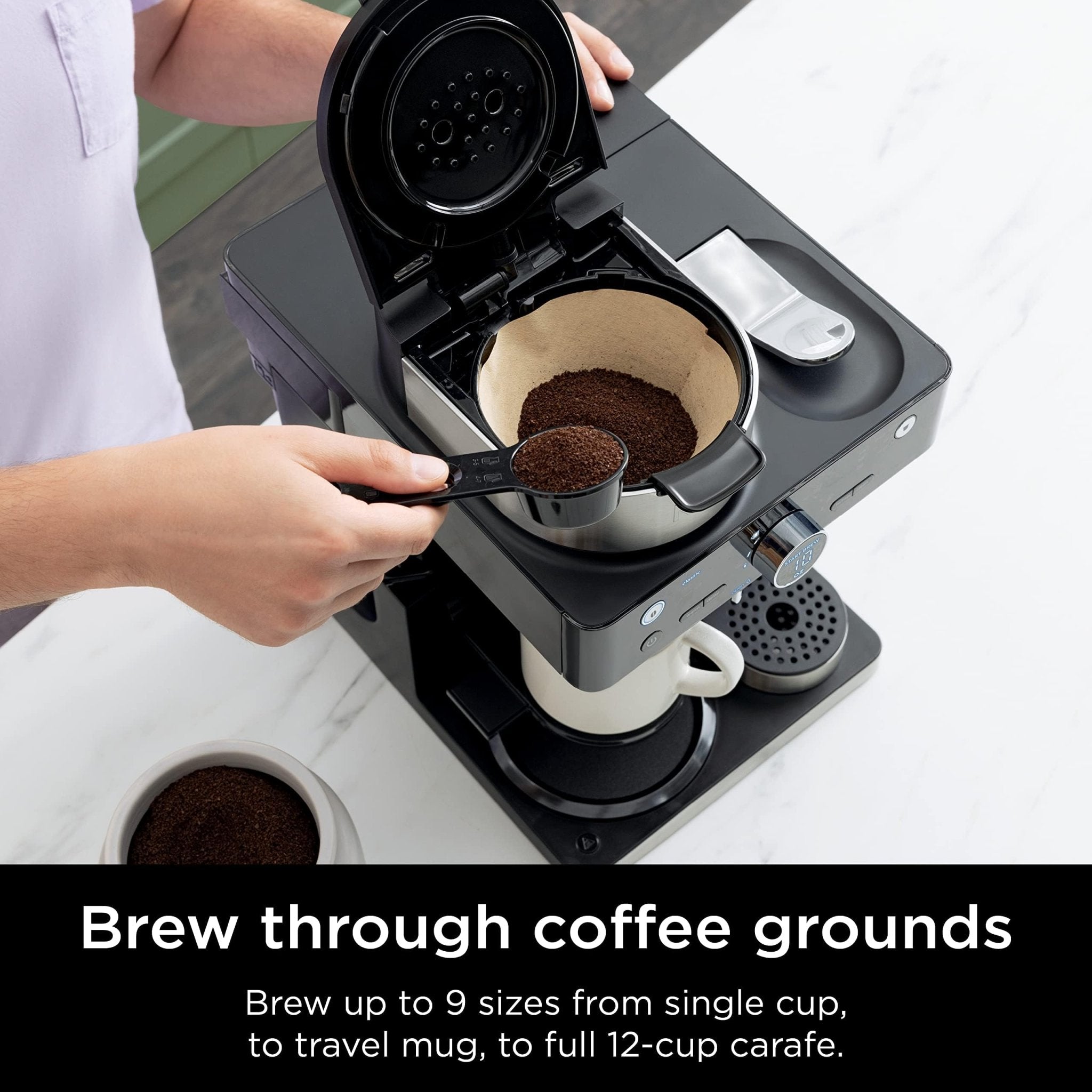 Ninja Espresso & Coffee Maker & Barista System, 3 Espresso Brew Styles, Single-Serve Coffee & Nespresso Capsule Compatible, Built-in Frother, Espresso, Cappuccino & Latte Maker, Black, CFN601 - My Kitchen Products