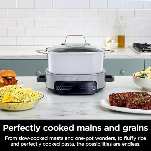 Ninja Foodi 6.5 qt Everyday PossibleCooker, 6-in-1 Functionality, Multi Cooker, Slow Cooker, Stainless Steel/White, MC1100 (Renewed) - My Kitchen Products