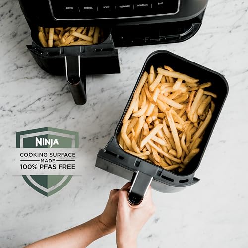 Ninja Foodi Air Fryer | 6-in-1 with 10-QT DualZone Baskets | Smart Finish to Cook 2 Foods at Once | Air Fry, Broil, Roast, Dehydrate, Keep Warm & Bake | 450° F |XL Capacity | Black | DZ302 - My Kitchen Products