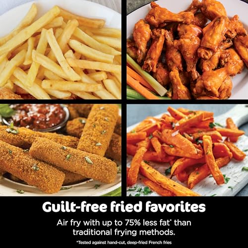 Ninja Foodi Air Fryer | 6-in-1 with 7-QT MegaZone & Basket Divider for Large Proteins & Full Meals | Cook 2 Foods at Once | 450° F | Air Fry, Roast, Broil, Dehydrate, Keep Warm & Bake | Black | DZ071 - My Kitchen Products