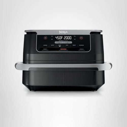 Ninja Foodi Air Fryer | 6-in-1 with 7-QT MegaZone & Basket Divider for Large Proteins & Full Meals | Cook 2 Foods at Once | 450° F | Air Fry, Roast, Broil, Dehydrate, Keep Warm & Bake | Black | DZ071 - My Kitchen Products