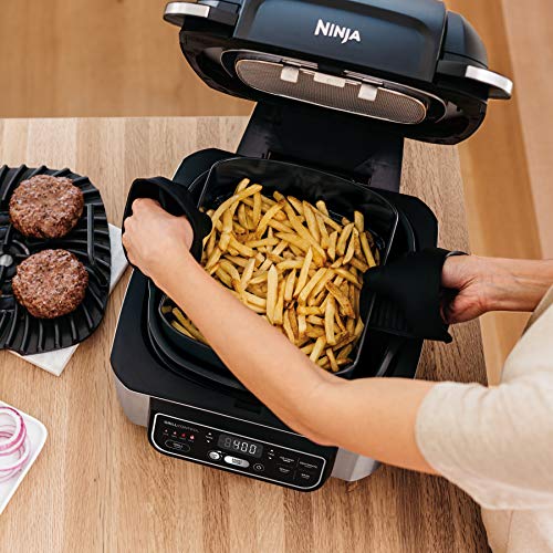Ninja Foodi Pro 5-in-1 Indoor Integrated Smart Probe, 4-Quart Air Fryer, Roast, Bake, Dehydrate, an Cyclonic Grilling Technology, with 4 Steaks Capacity, in a Stainless Finish - My Kitchen Products