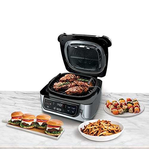 Ninja Foodi Pro 5-in-1 Indoor Integrated Smart Probe, 4-Quart Air Fryer, Roast, Bake, Dehydrate, an Cyclonic Grilling Technology, with 4 Steaks Capacity, in a Stainless Finish - My Kitchen Products