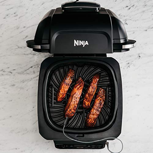Ninja Foodi Pro 5-in-1 Indoor Integrated Smart Probe, 4-Quart Air Fryer, Roast, Bake, Dehydrate, an Cyclonic Grilling Technology, with 4 Steaks Capacity, in a Stainless Finish - My Kitchen Products