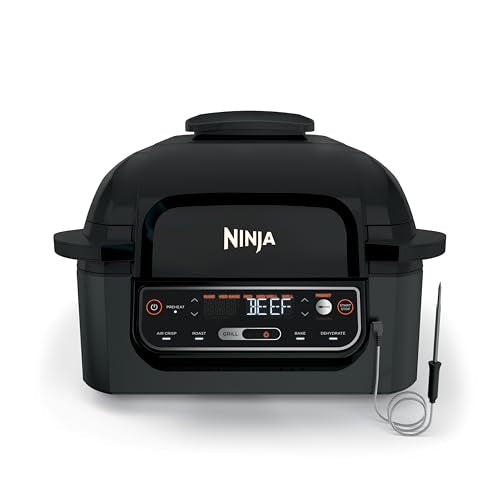 Ninja® Foodi™ Smart 5-in-1 Indoor Grill | With 4-Quart Air Fryer, Roast, Bake, Dehydrate, and Smart Cook System | Black | LG451BK - My Kitchen Products