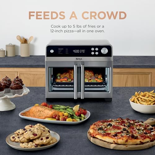 Ninja | French Door Premier Air fry Oven | 10-in-1 functions | 20.3-qt capacity | 5-qt Air Fry Basket, Sheet Pan, Wire Rack, Broil Rack | PFAS-free Cooking Surface, Dishwasher-Safe Accessories | FO101 - My Kitchen Products