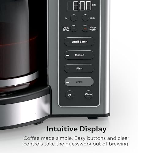 Ninja Fresh Brew™ Drip Coffee Maker, Programmable 14 Cup Glass Carafe, Classic and Rich, 70 Ounces Removable Water Reservoir, Small Batch, Delay, Adjustable Warming Plate, Stainless Steel, CE451 - My Kitchen Products