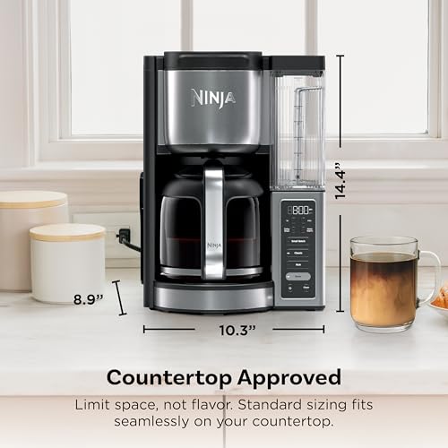 Ninja Fresh Brew™ Drip Coffee Maker, Programmable 14 Cup Glass Carafe, Classic and Rich, 70 Ounces Removable Water Reservoir, Small Batch, Delay, Adjustable Warming Plate, Stainless Steel, CE451 - My Kitchen Products