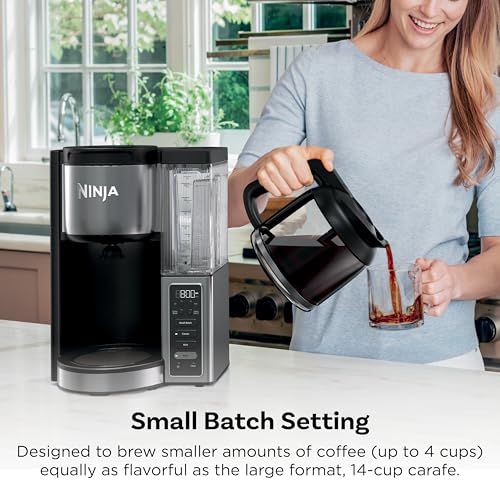 Ninja Fresh Brew™ Drip Coffee Maker, Programmable 14 Cup Glass Carafe, Classic and Rich, 70 Ounces Removable Water Reservoir, Small Batch, Delay, Adjustable Warming Plate, Stainless Steel, CE451 - My Kitchen Products