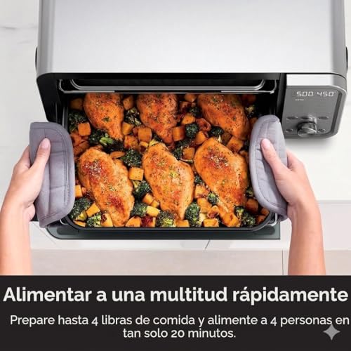 Ninja FT405CO 10-in-1 Digital Air Fry Oven with Extra Large Capacity, Flip Up and Away, Stainless Steel Body, and Temperature Control (Renewed) - My Kitchen Products
