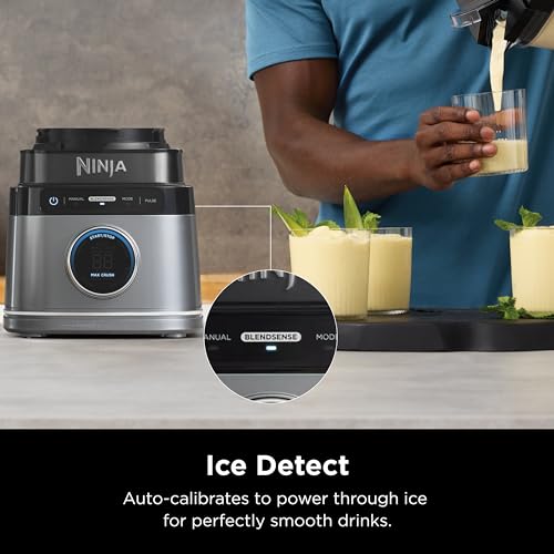 Ninja Full Size Blender I All-in-One | Best for Smoothies, Frozen Drinks, Shakes, Veggie Chopper & More | BlendSense Technology I 72 oz. Pitcher | 1800 Peak Watt | Silver | TB201 - My Kitchen Products
