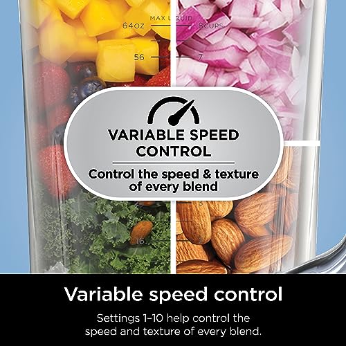 Ninja Full Size Blender I All-in-One | Best for Smoothies, Frozen Drinks, Shakes, Veggie Chopper & More | BlendSense Technology I 72 oz. Pitcher | 1800 Peak Watt | Silver | TB201 - My Kitchen Products