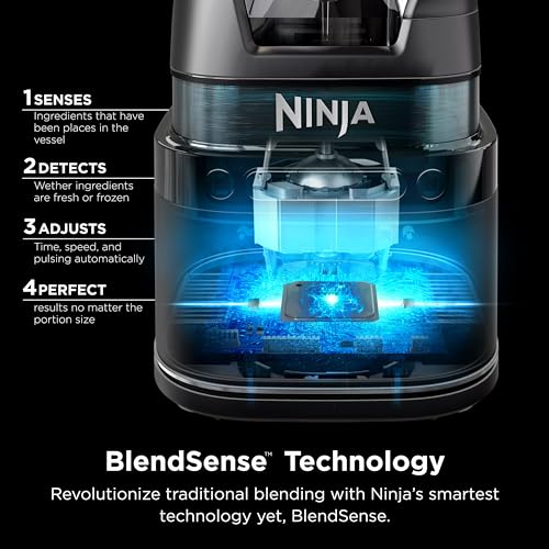 Ninja Full Size Blender I All-in-One | Best for Smoothies, Frozen Drinks, Shakes, Veggie Chopper & More | BlendSense Technology I 72 oz. Pitcher | 1800 Peak Watt | Silver | TB201 - My Kitchen Products
