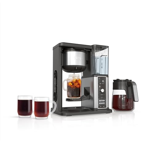 Ninja Hot & Iced XL Coffee Maker with Rapid Cold Brew, 4 Brew Styles, 8 Sizes Small Cup to Travel Mug, Single-Serve Coffee Brewer, 12-Cup Carafe, Permanent Filter, Removable Reservoir, Black, CM371 - My Kitchen Products